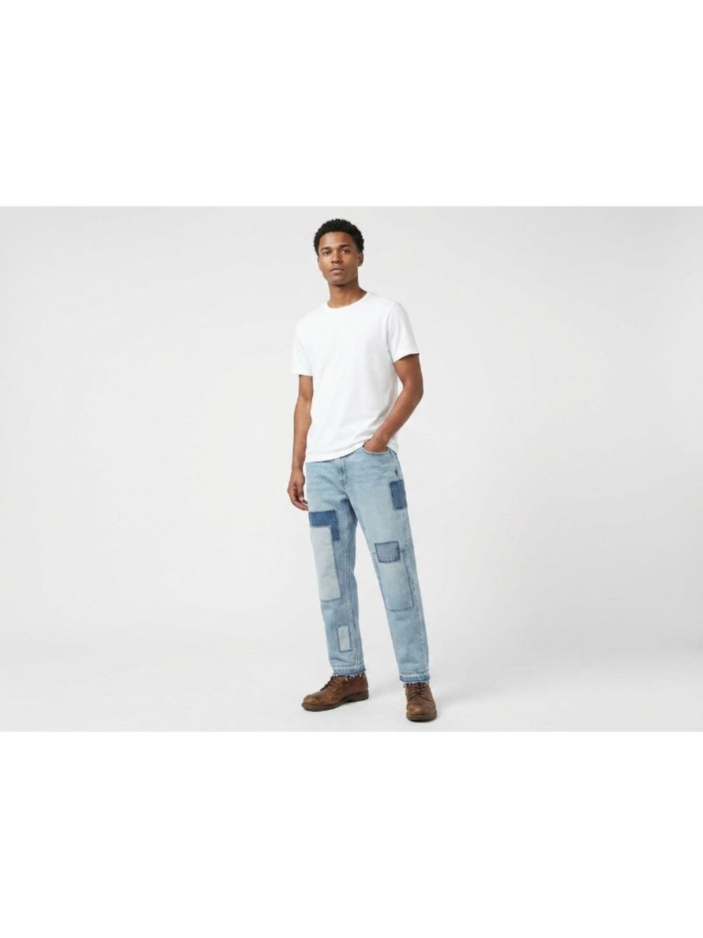 BDG Mens Jeans Sz 33x32 Urban Outfitters Lightwash Patchwork Denim Streetwear